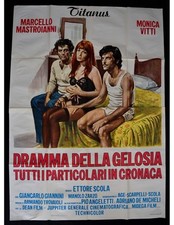 manifesto DRAMMA DELLA GELOSIA giannini ettore scola vitti mastroianni A334