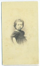 138-CDV Carte de visite Albumina bambina ragazza collana vestito ph Penabert Habana