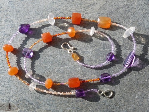 Collana argento pietre - collana,, argento,