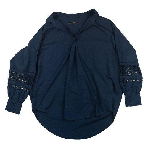 Camicia blusa cotone blu - , navy