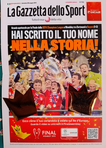 Coriandoli champions league - champions,