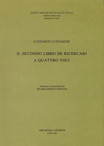 Secondo libro ricercari - libro,