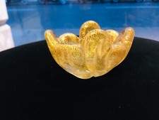 VASO MURANO INCLUSIONI FOGLIA ORO BAROVIER E TOSO ITALIAN DESIGN VETRO GLASS VAS