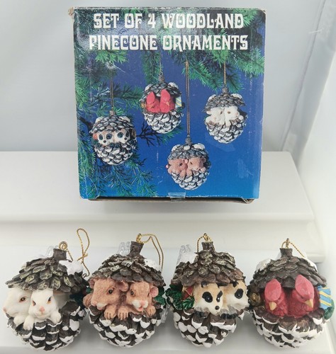 Vintage woodland pinecones - woodland, w/