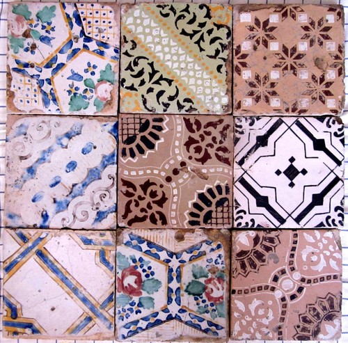 Nove riggiole piastrelle - nove,
