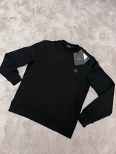 Felpa Moncler nera doppio cotone L 