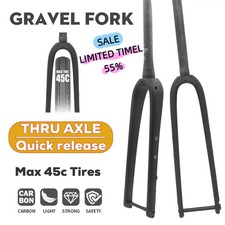  Forcella bici strada carbonio ghiaia 700*45C tubo dritto/conico freno a disco forcella anteriore