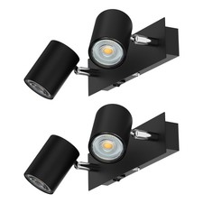 2x applique WAIKA 2 luci nero