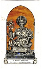ANTICA STAMPA POPOLARE DEVOZIONALE CROMOLITOGRAFIA SANT'ANDREA AMALFI FINE'800