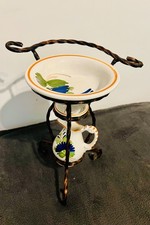 Set da bagno vintage in Ceramica & Ferro Battuto , anni 50 , condizioni ottime