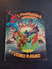 ALBUM I FANTASTICI QUATTROE L'UOMO RAGNO ED. SOLARIS 1977 -COMPL. MENO 14 FIGUR.