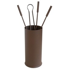 LINEA STYLE CRUCCOLINI SET CAMINO in ferro con secchiello linea corten caminetto