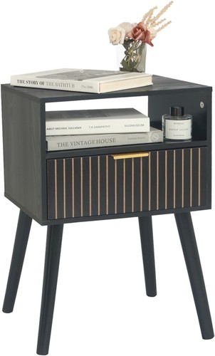 Maxsmeo comodino nero - maxsmeo, con