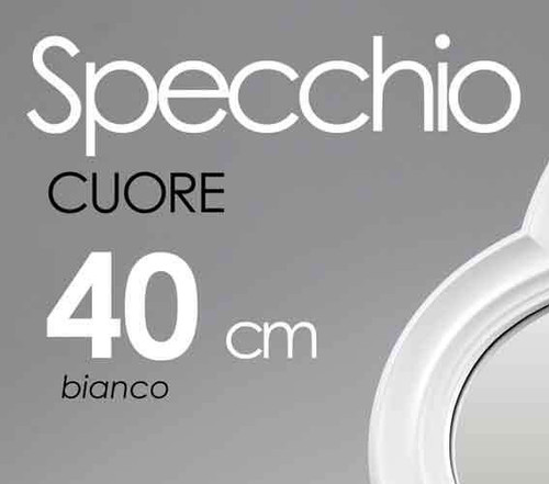 Specchio cuore parete 40 - cuore, da