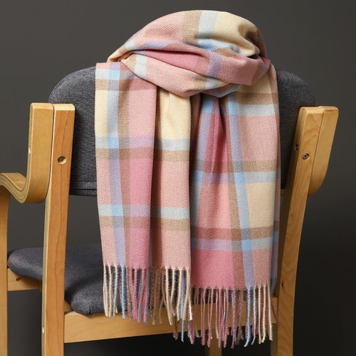 Echarpe rose bleu pastel - echarpe, et