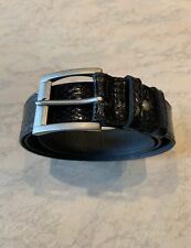 COBRA REALE Cintura Cinta Pelle Unica Nera HAND MADE