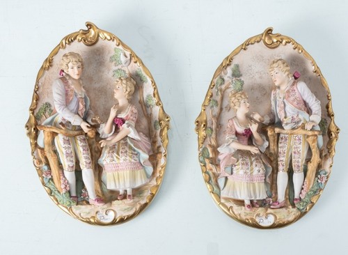 Coppia ovali capodimonte - di,
