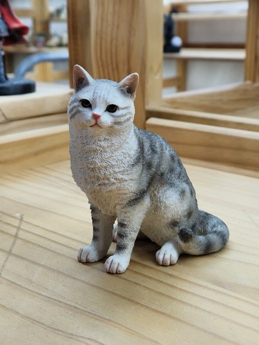 Cat figurine gatto grigio - figurine,