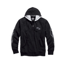HD Zip Hoody Pinstripe Flames