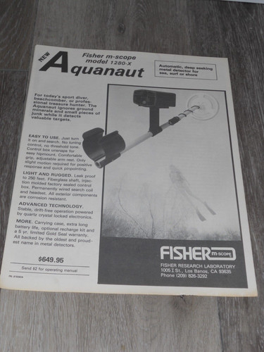 Fisher metal detector - fisher,