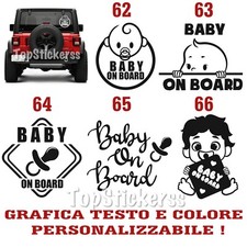 Adesivo auto con nome bimbo bimba a bordo senza sfondo, bebè, PERSONALIZZABILI