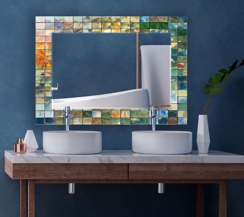 Specchio parete mosaico - specchio,