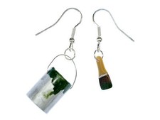 Farbeimer Pinsel Set Ohrringe