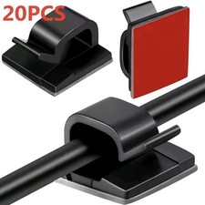 20 Black Clips Cable Holder