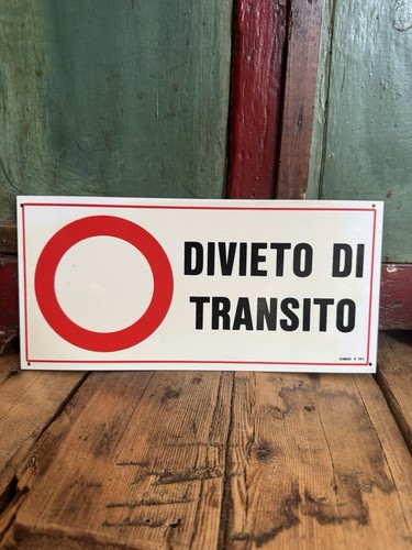 Targa vintage divieto - targa,