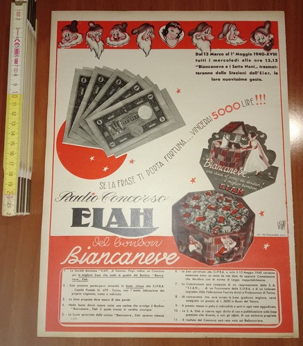 Pubblicità bonbon biancaneve - pubblicità,