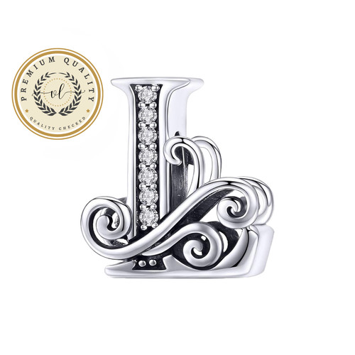 Charm calligrafico lettera - charm, l