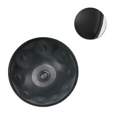 Handpan batteria manuale acciaio 10 note 22 pollici scala D minore nero percussioni