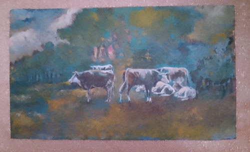 Dipinto olio compensato - dipinto, su
