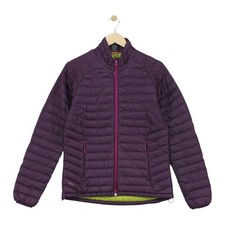Giacca alpina Rab microlight donna taglia 12 viola piumino trapuntato leggero