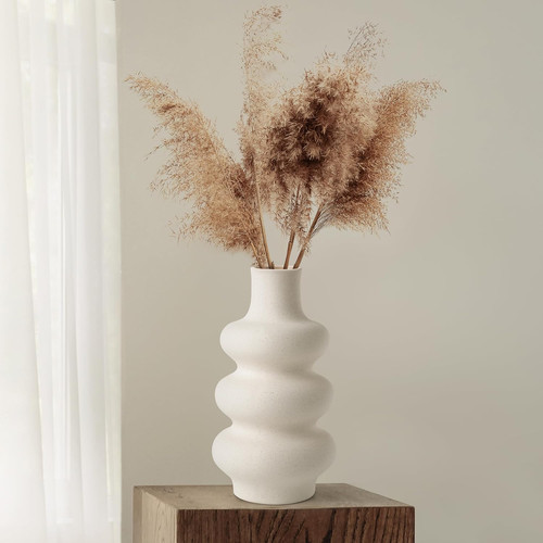 Vaso ceramica beige - vaso,