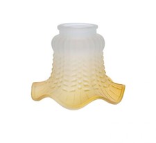 Vetro di ricambio per applique lampade e lampadari di colore bianco ambra