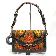 Prada Hand Bag Brown Canvas