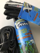 2 Copertoncini Corsa Gravel Deestone Xplore 700x 23 Biano Neri + 2 Camere