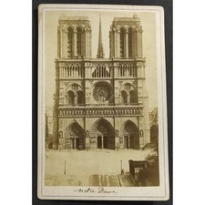 Fotografia Su Cartoncino Parigi - Notre Dame - Fine '800