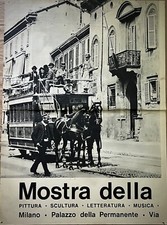 MOSTRA DELLA-Poster originale pubblicitario-Mostra della pittura...Milano ' 70