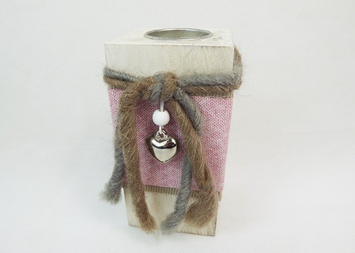 Porta tea light legno - legno, con