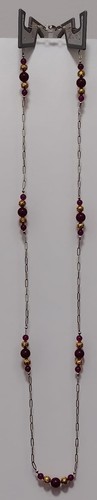 Collana con giada - collana, rossa.
