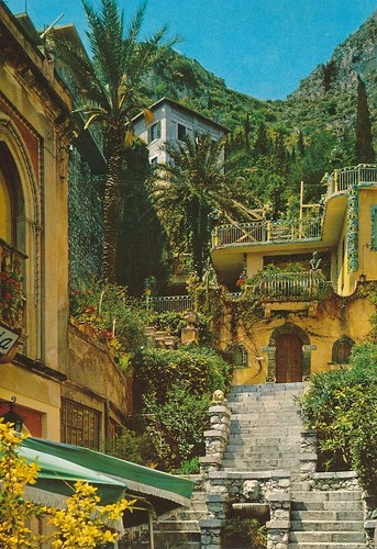 Vecchia cartolina taormina - vecchia,