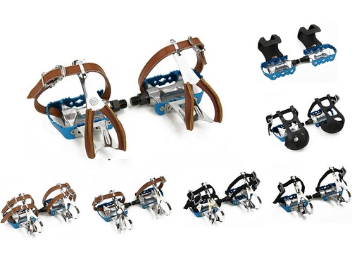 Pedali bici corsa blu con