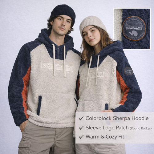 Napapijri colorblock sherpa - colorblock,