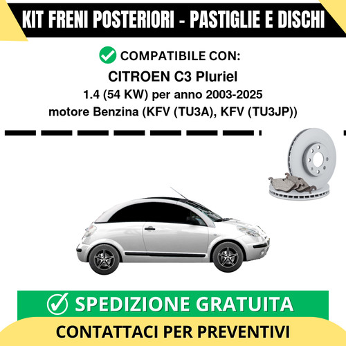 Kit freni posteriori citroen - freni,
