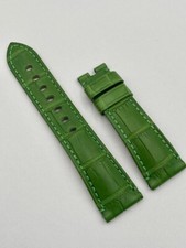 PANERAI BRACCIALE CINTURINO PELLE ALLIGATORE VERDE ANSA 22 MM USATO 1 SOLA VOLTA