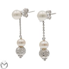 Orecchini oro bianco 18 kt 750