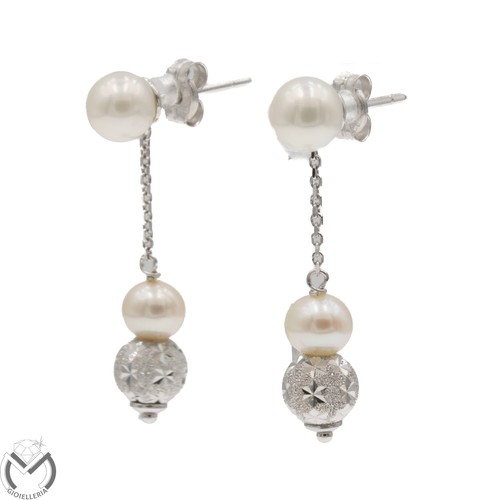 Orecchini oro bianco - , kt