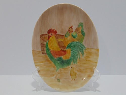 Hand painted chicken family - hand,